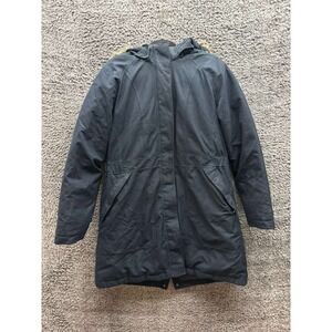 The North Face Arctic Shearling Hooded‎ Parka Jacket Black Womens Size XL